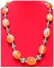 Halskette mit roten Achat Perlen