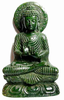 sitzender Buddha, grün lasiert
