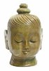 Steinskuptur Buddha Kopf grüner Marmor