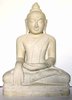 Sitzende Buddha Statue aus weißem Marmor