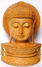 Buddha Büste Holz