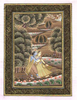 Krishna und Radha Seidenmalerei