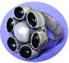 Silberring Perle mit schwarzem Onyx