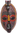 Kulango Maske mit Vogelaufsatz