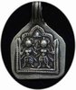antikes Silberamulett mit Lakshmi/Kali