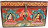 handbemaltes tibetisches Schmuckkästchen aus Holz