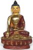 Aksobhya Buddha mit Schale, feuervergoldet